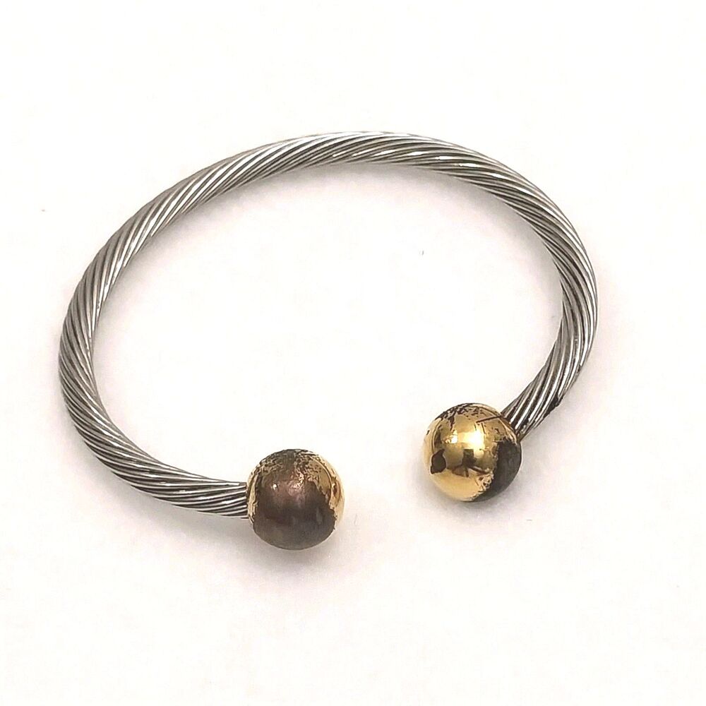 Sabona Magnetic Healing  Bracelet Wire 2 Tone #J049